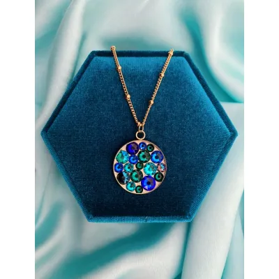Ninetta Pendant / Green & Blue Shades