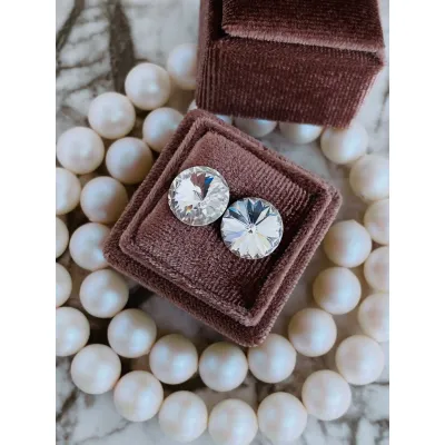 Victoria Stud Earrings / Crystal