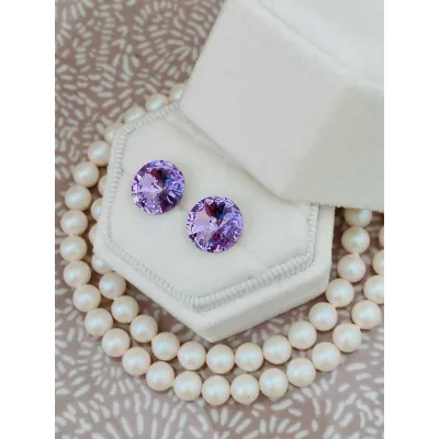 Victoria Stud Earrings / Violet