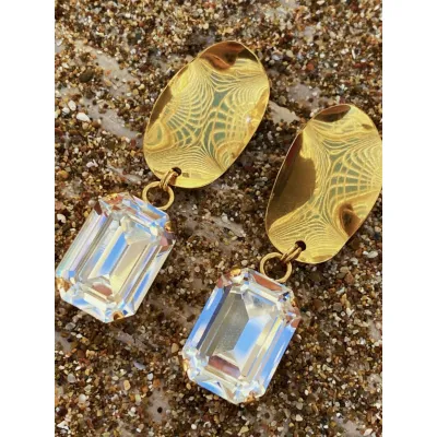 Vindemia Wavy - Σκουλαρίκια με Κρύσταλλα Swarovski Crystal
