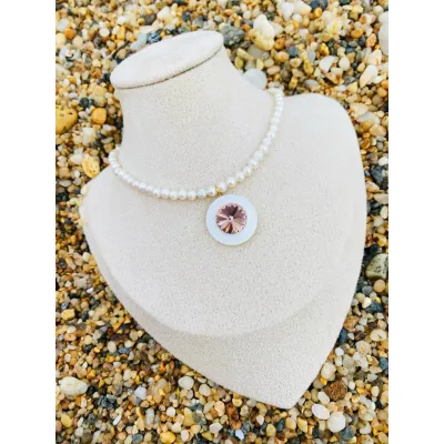 Kleopatra Pearls Necklace / Vintage Rose