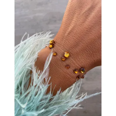 Topaz Βραχιόλια με Διάφανη Πετονιά & Κρύσταλλα Swarovski