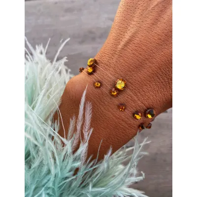 Topaz Βραχιόλια με Διάφανη Πετονιά & Κρύσταλλα Swarovski
