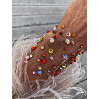 Tangerine Βραχιόλια με Διάφανη Πετονιά & Κρύσταλλα Swarovski