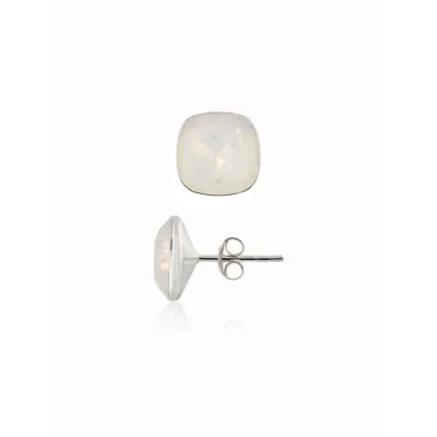 Coquette - Καρφωτά Σκουλαρίκια με Κρύσταλλο Swarovski White Opal