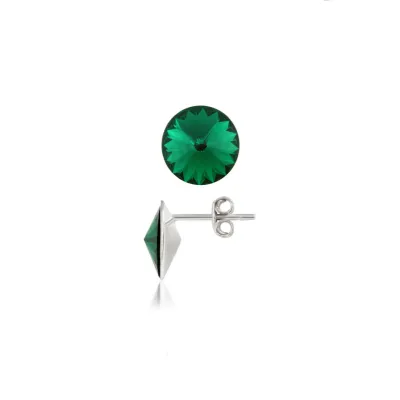 Victoria Stud Earrings / Emerald 