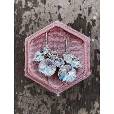 Amanda / Σκουλαρίκια Κρεμαστά με Κρύσταλλα Swarovski Crystal