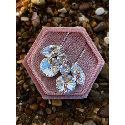 Amanda / Σκουλαρίκια Κρεμαστά με Κρύσταλλα Swarovski Crystal