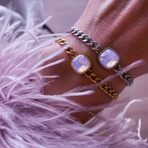 Amaryllis - Βραχιόλι με Κρύσταλλο Swarovski Rose Water Opal