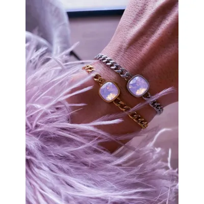 Amaryllis - Βραχιόλι με Κρύσταλλο Swarovski Rose Water Opal