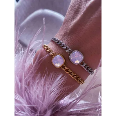 Amaryllis - Βραχιόλι με Κρύσταλλο Swarovski Rose Water Opal