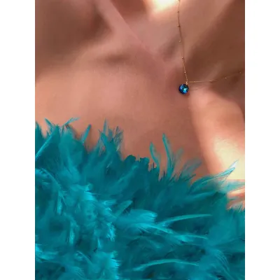Amaryllis Mini- Κολιέ με Μενταγιόν Swarovski Bermuda Blue