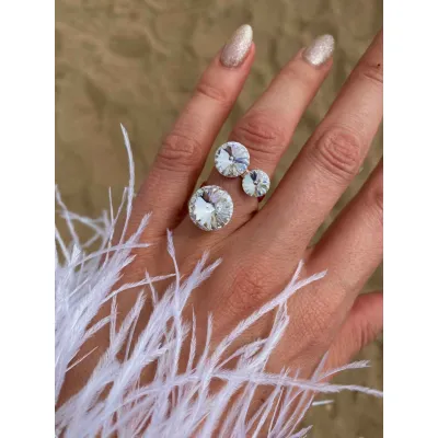 Angelina - Δακτυλίδι από Ασήμι 925 με Κρύσταλλα Swarovski Crystal