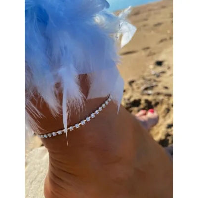 Starlight - Λαμπερό Βραχιόλι Ποδιού με Κρύσταλλα Swarovski