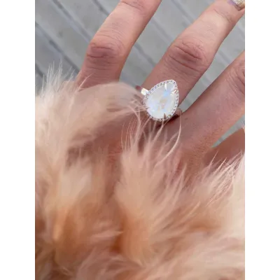 Mademoiselle Rosette Ring / Light Grey Delite