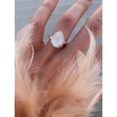 Mademoiselle Rosette Ring / Light Grey Delite