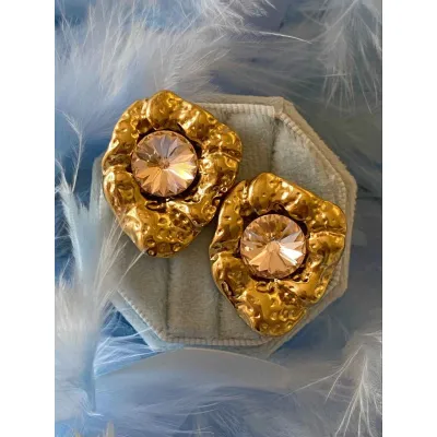 Aphrodite - Σκουλαρίκια με Κρύσταλλα Swarovski Vintage Rose