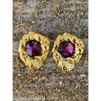 Aphrodite - Σκουλαρίκια με Κρύσταλλα Swarovski Amethyst