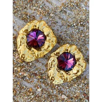 Aphrodite - Σκουλαρίκια με Κρύσταλλα Swarovski Amethyst