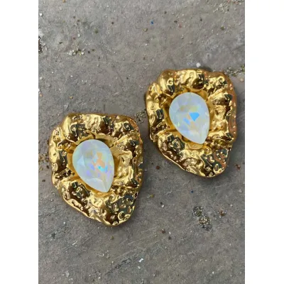 Aphrodite Drop - Σκουλαρίκια με Κρύσταλλα Swarovski Light Grey Delite