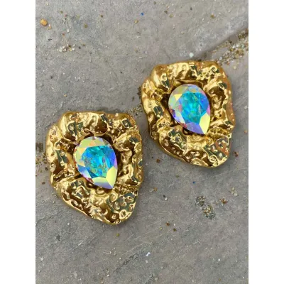 Aphrodite Drop - Σκουλαρίκια με Κρύσταλλα Swarovski Iridescent