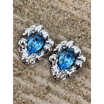 Aphrodite Drop - Σκουλαρίκια με Κρύσταλλα Swarovski Aquamarine