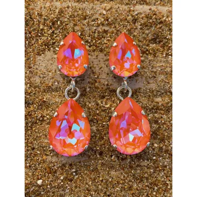 Arsinoe Earrings / Orange Glow Delite