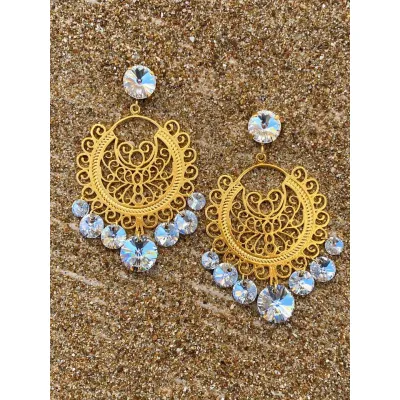 Zaira Earrings / Crystal