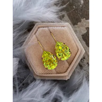 Carmen Drop Mini Earrings / Citrus Green