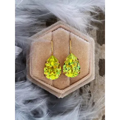 Carmen Drop Mini Earrings / Citrus Green