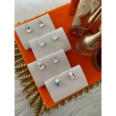 Carmen - Καρφωτά Σκουλαρίκια Δάκρυ Mini με Κρύσταλλα Swarovski Pastel Shades