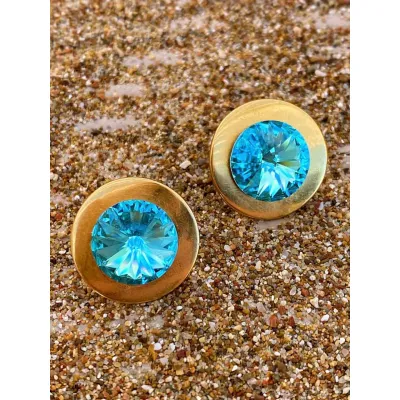 Charlotte Elegant Stud Earrings / Light Turquoise