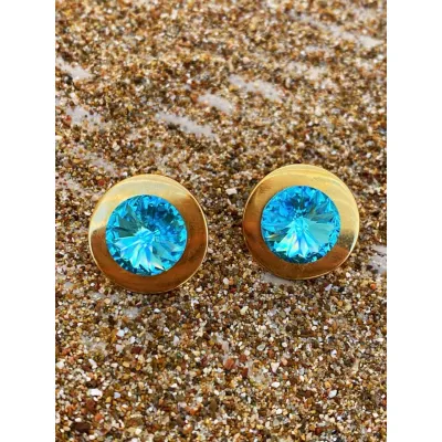 Charlotte Elegant Stud Earrings / Light Turquoise