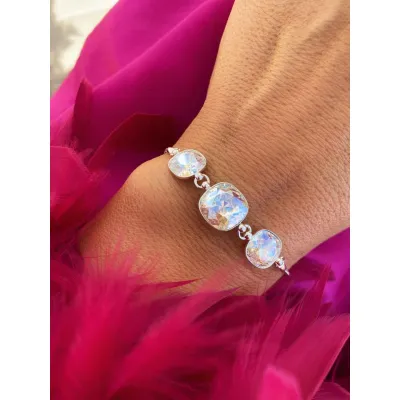 Coco - Βραχιόλι από Ασήμι 925 & Κρύσταλλα Swarovski Moonlight