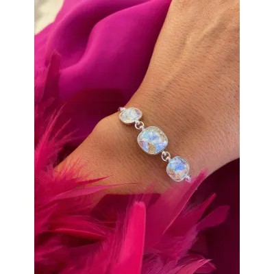 Coco - Βραχιόλι από Ασήμι 925 & Κρύσταλλα Swarovski Moonlight