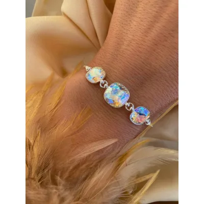 Coco - Βραχιόλι από Ασήμι 925 & Κρύσταλλα Swarovski Shimmer