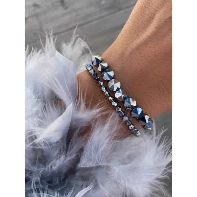 Cassidy - Βραχιόλι από Κρύσταλλα Swarovski Silver Metallic
