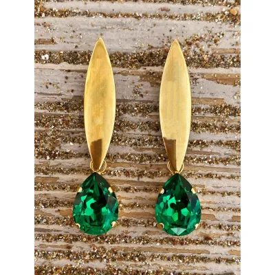 Eleanor Earrings / Majestic Green