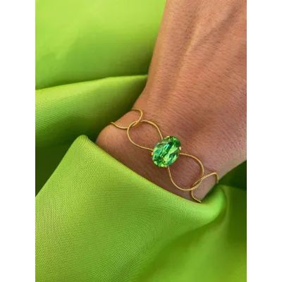 Esmeralda - Βραχιόλι με Κρύσταλλο Swarovski Peridot