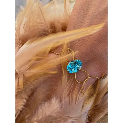 Esmeralda - Βραχιόλι με Κρύσταλλο Swarovski Light Turquoise