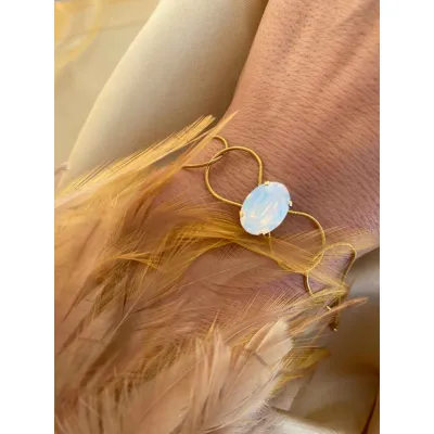 Esmeralda - Βραχιόλι με Κρύσταλλο Swarovski White Opal