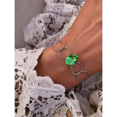 Esmeralda - Βραχιόλι με Κρύσταλλο Swarovski Peridot