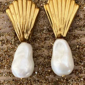 Amara  Pearl / Σκουλαρίκια με Μαργαριτάρια Baroque