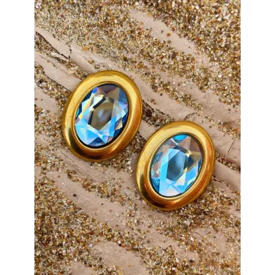 Duchess - Σκουλαρίκια με Κρύσταλλα Swarovski Aquamarine
