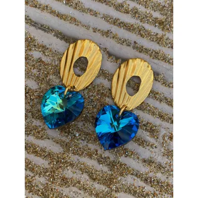 Hearts Lovely Earrings / Bermuda Blue