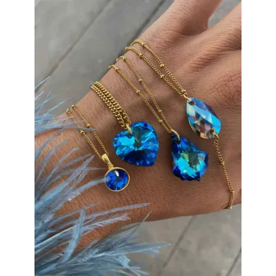 Heart Pendant / Bermuda Blue