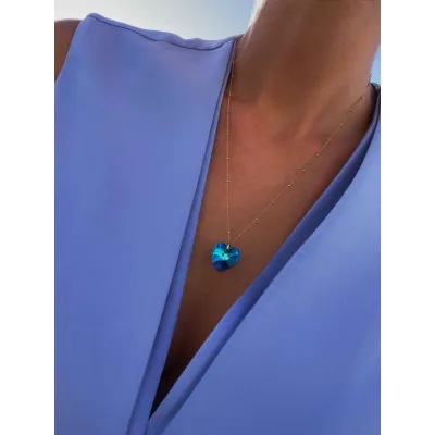 Heart Pendant / Bermuda Blue