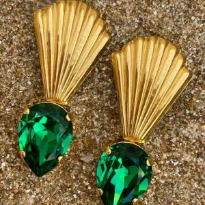Jolie Earrings / Majestic Green