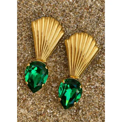 Jolie Earrings / Majestic Green