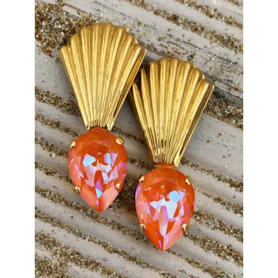Jolie Earrings / Orange Glow Delite